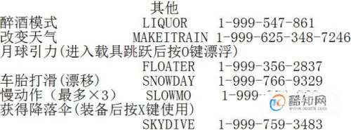 侠盗飞车5秘籍秘籍全部角色属性类